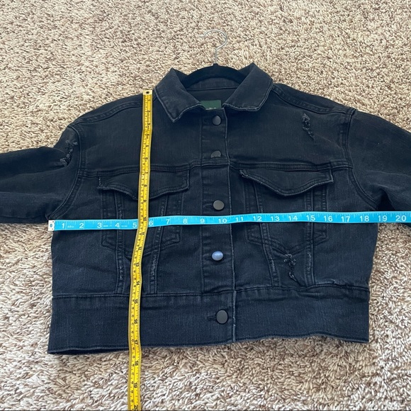 Wild Fable Black Cropped Trucker Denim Jacket XS - Picture 13 of 14